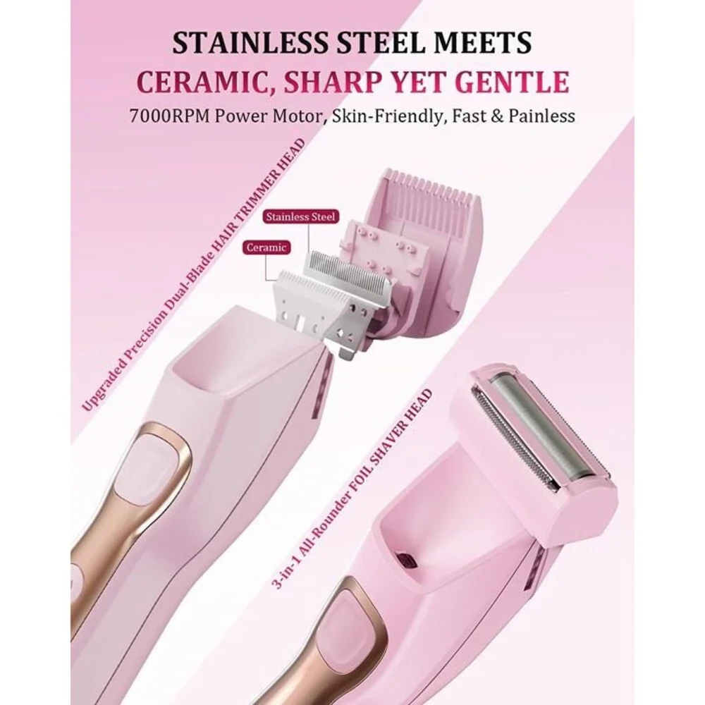Bikini Trimmer for Women Dual Head Electric Razors